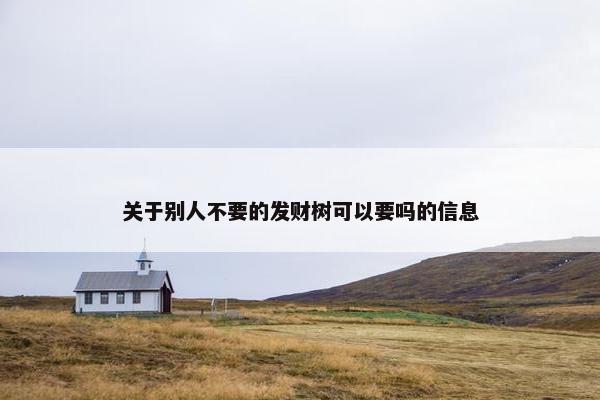 关于别人不要的发财树可以要吗的信息