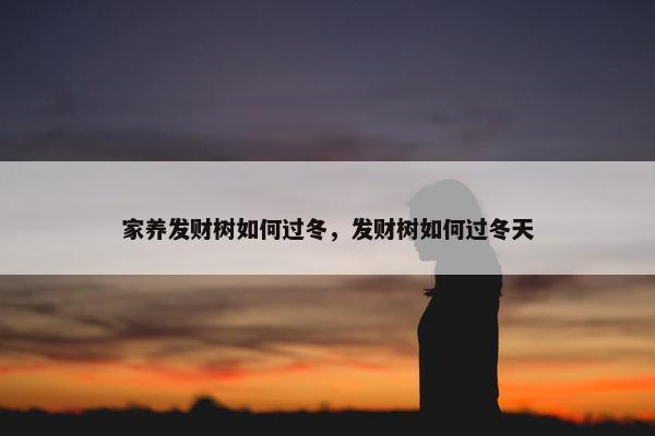 家养发财树如何过冬，发财树如何过冬天