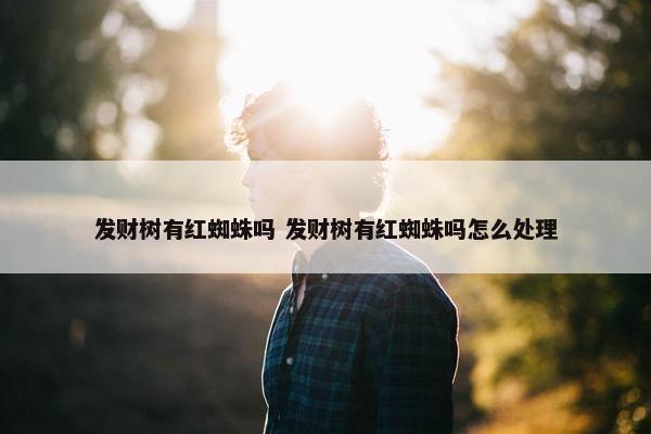 发财树有红蜘蛛吗 发财树有红蜘蛛吗怎么处理