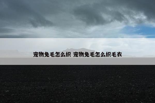 宠物兔毛怎么织 宠物兔毛怎么织毛衣