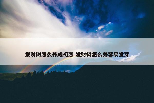 发财树怎么养成初恋 发财树怎么养容易发芽