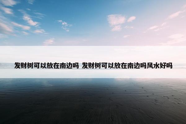 发财树可以放在南边吗 发财树可以放在南边吗风水好吗