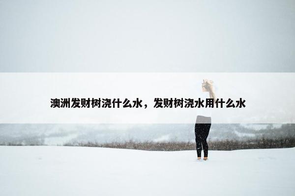 澳洲发财树浇什么水，发财树浇水用什么水