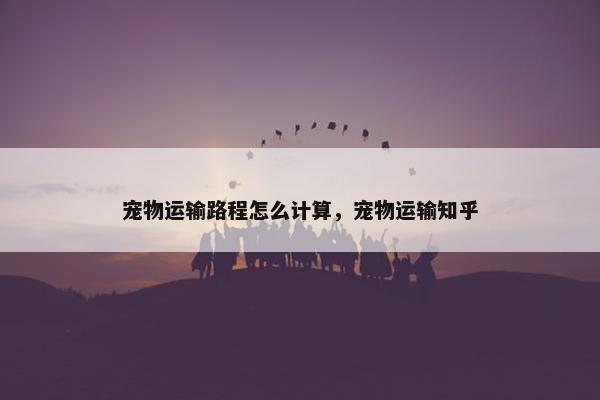 宠物运输路程怎么计算，宠物运输知乎