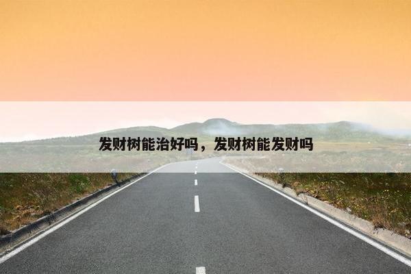 发财树能治好吗，发财树能发财吗