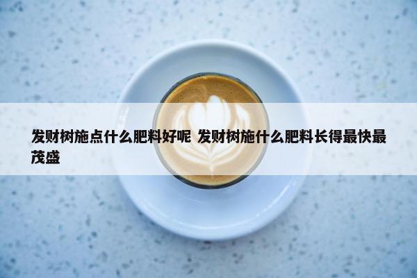 发财树施点什么肥料好呢 发财树施什么肥料长得最快最茂盛