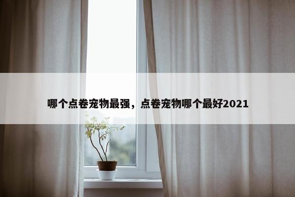 哪个点卷宠物最强，点卷宠物哪个最好2021