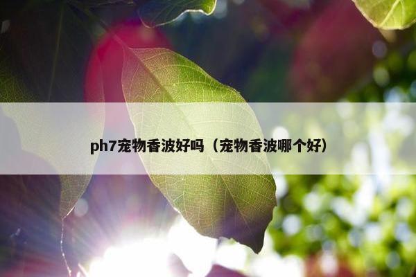 ph7宠物香波好吗（宠物香波哪个好）