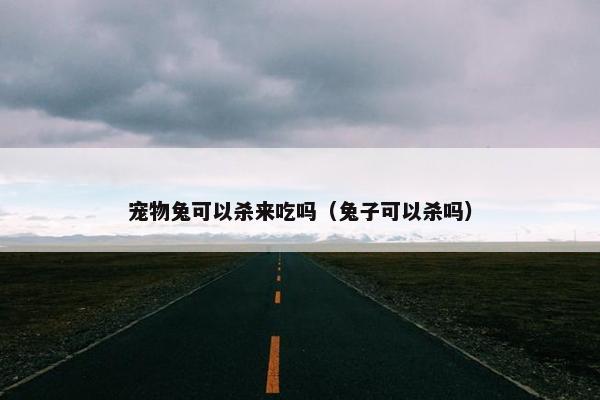 宠物兔可以杀来吃吗（兔子可以杀吗）