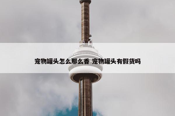 宠物罐头怎么那么香 宠物罐头有假货吗