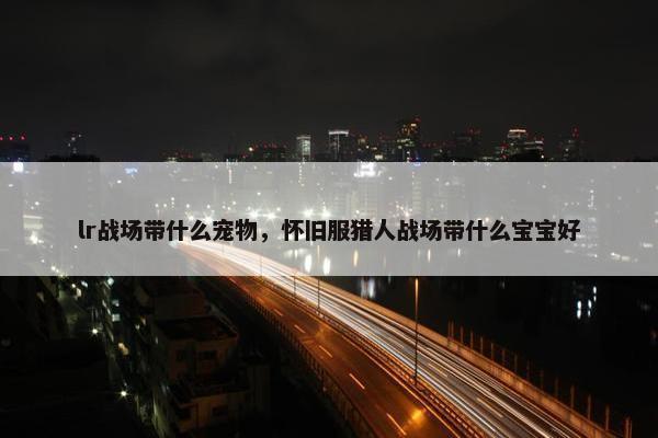 lr战场带什么宠物，怀旧服猎人战场带什么宝宝好