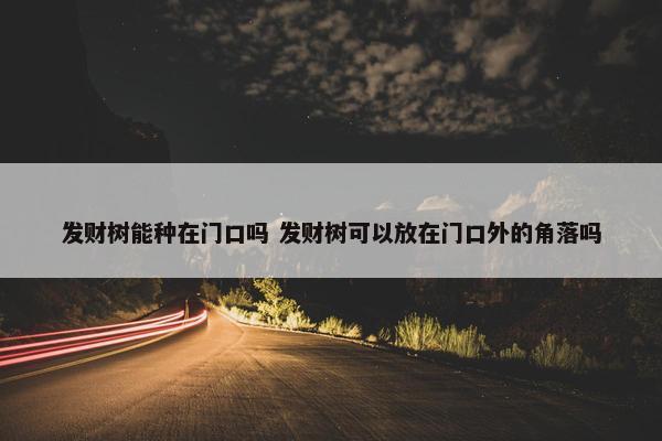 发财树能种在门口吗 发财树可以放在门口外的角落吗