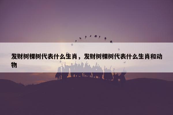 发财树棵树代表什么生肖，发财树棵树代表什么生肖和动物