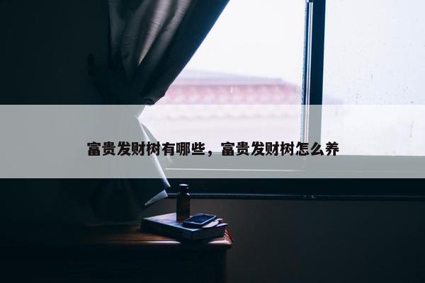 富贵发财树有哪些，富贵发财树怎么养