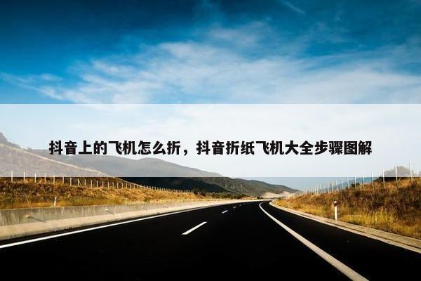 抖音上的飞机怎么折，抖音折纸飞机大全步骤图解