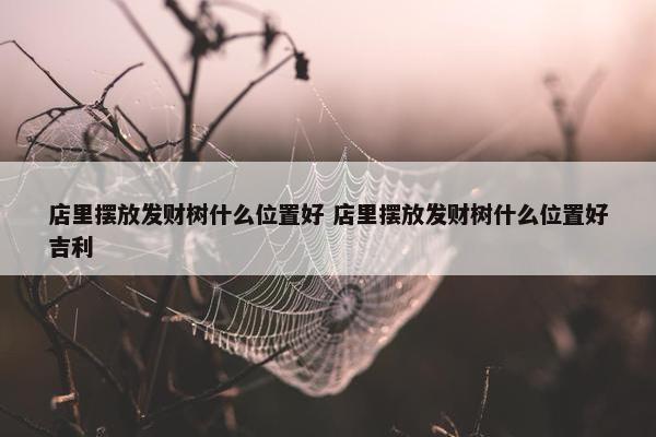 店里摆放发财树什么位置好 店里摆放发财树什么位置好吉利