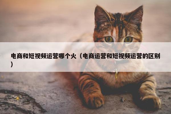 电商和短视频运营哪个火（电商运营和短视频运营的区别）