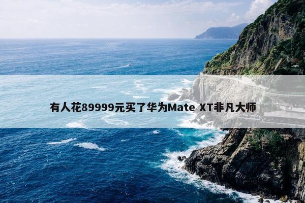 有人花89999元买了华为Mate XT非凡大师