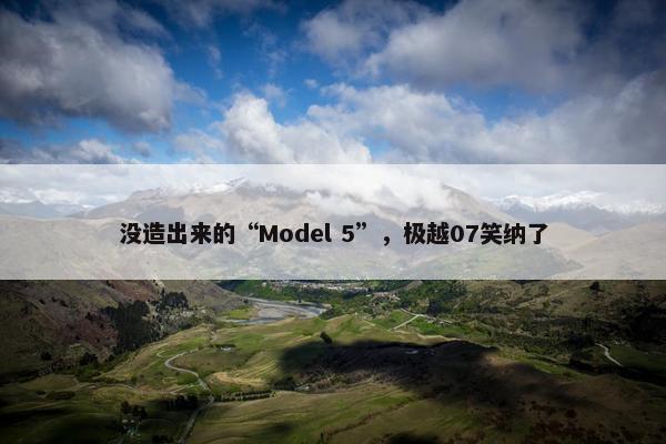 没造出来的“Model 5”，极越07笑纳了