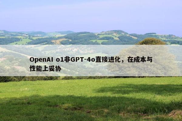 OpenAI o1非GPT-4o直接进化，在成本与性能上妥协