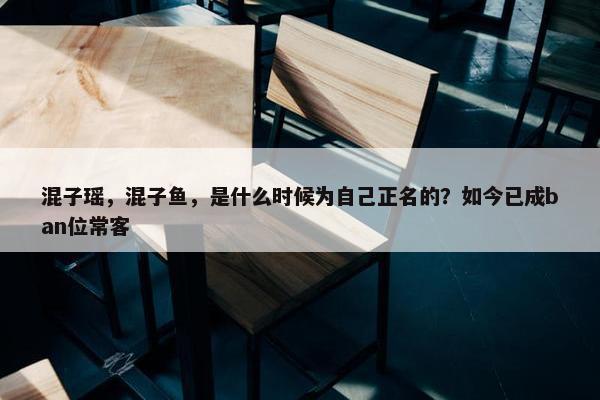 混子瑶，混子鱼，是什么时候为自己正名的？如今已成ban位常客