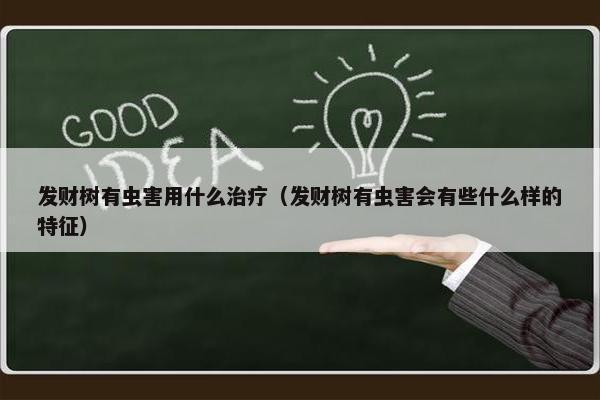 发财树有虫害用什么治疗（发财树有虫害会有些什么样的特征）