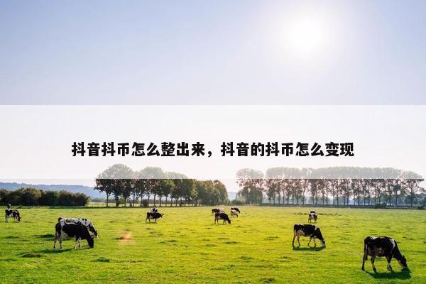 抖音抖币怎么整出来，抖音的抖币怎么变现