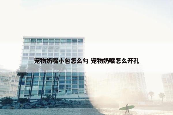 宠物奶嘴小包怎么勾 宠物奶嘴怎么开孔