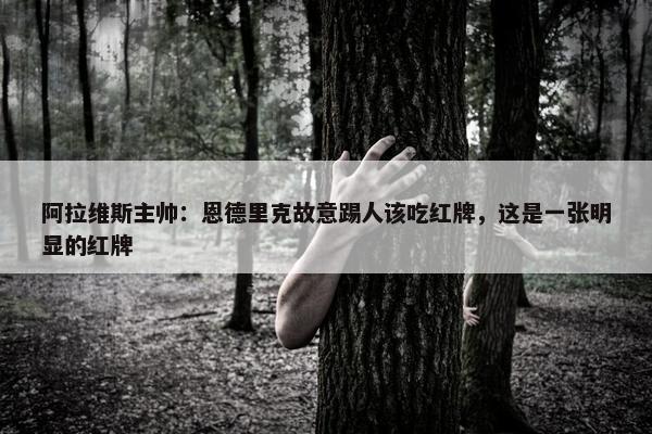 阿拉维斯主帅：恩德里克故意踢人该吃红牌，这是一张明显的红牌