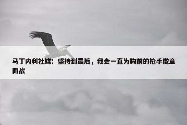 马丁内利社媒：坚持到最后，我会一直为胸前的枪手徽章而战