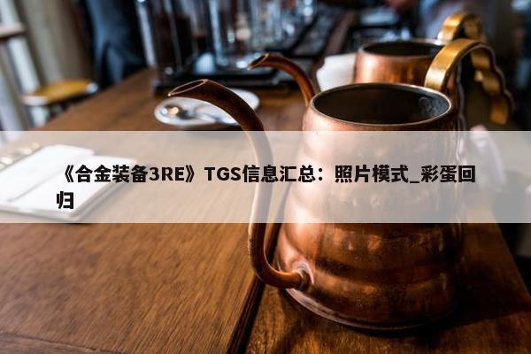 《合金装备3RE》TGS信息汇总：照片模式_彩蛋回归