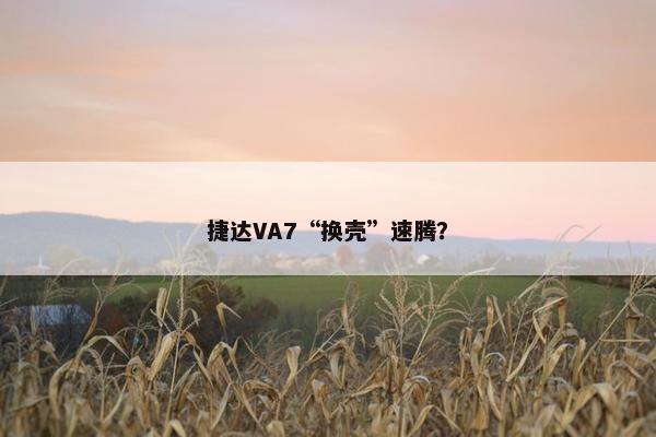 捷达VA7“换壳”速腾？