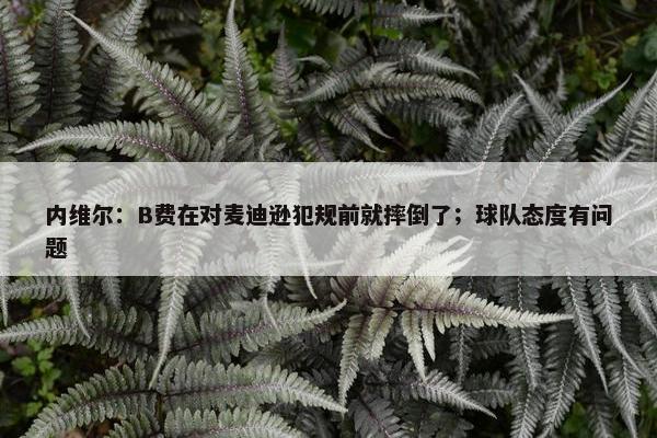 内维尔：B费在对麦迪逊犯规前就摔倒了；球队态度有问题