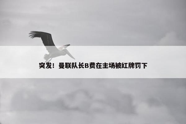 突发！曼联队长B费在主场被红牌罚下