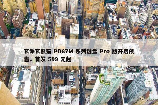 玄派玄熊猫 PD87M 系列键盘 Pro 版开启预售，首发 599 元起