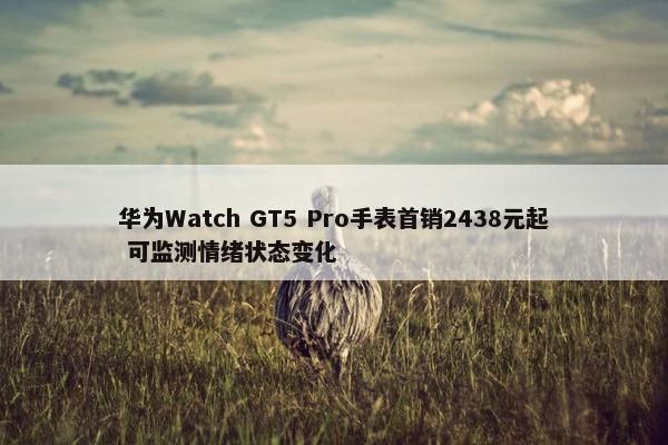 华为Watch GT5 Pro手表首销2438元起 可监测情绪状态变化