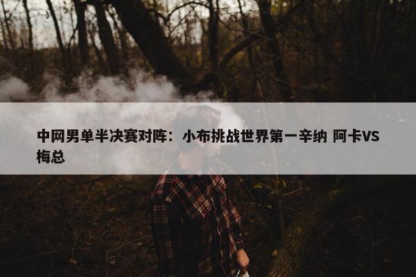 中网男单半决赛对阵：小布挑战世界第一辛纳 阿卡VS梅总