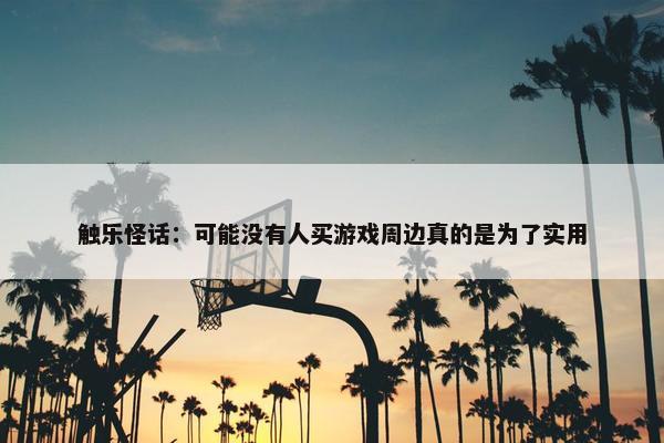 触乐怪话：可能没有人买游戏周边真的是为了实用