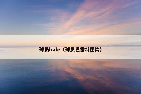 球员bale（球员巴雷特图片）