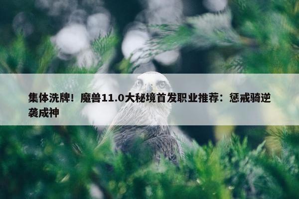 集体洗牌！魔兽11.0大秘境首发职业推荐：惩戒骑逆袭成神