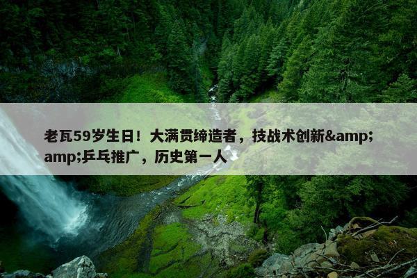 老瓦59岁生日！大满贯缔造者，技战术创新&amp;乒乓推广，历史第一人