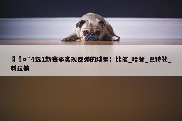 🤨4选1新赛季实现反弹的球星：比尔_哈登_巴特勒_利拉德