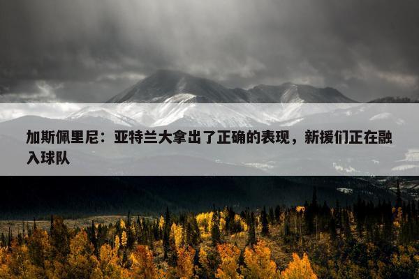 加斯佩里尼：亚特兰大拿出了正确的表现，新援们正在融入球队