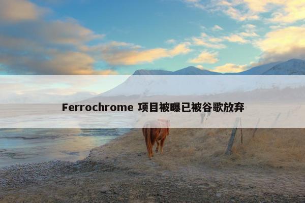 Ferrochrome 项目被曝已被谷歌放弃