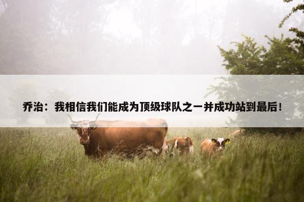 乔治：我相信我们能成为顶级球队之一并成功站到最后！