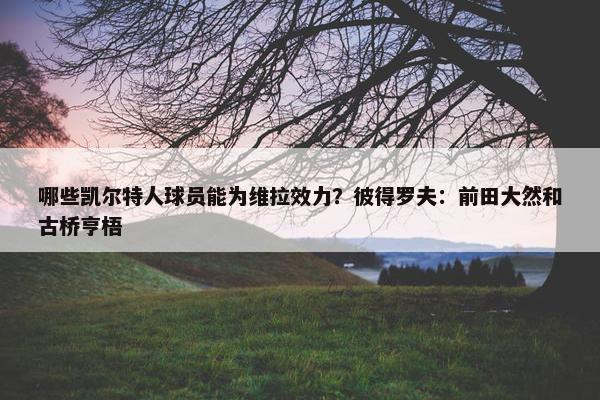 哪些凯尔特人球员能为维拉效力？彼得罗夫：前田大然和古桥亨梧