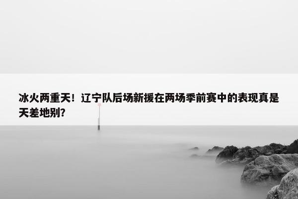 冰火两重天！辽宁队后场新援在两场季前赛中的表现真是天差地别？