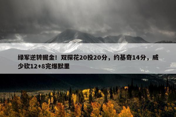 绿军逆转掘金！双探花20投20分，约基奇14分，威少砍12+8完爆默里