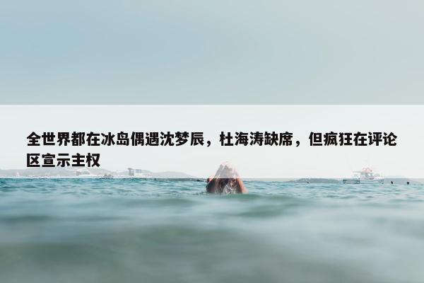 全世界都在冰岛偶遇沈梦辰，杜海涛缺席，但疯狂在评论区宣示主权