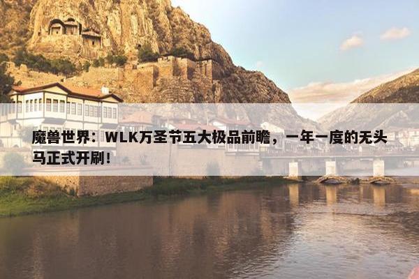 魔兽世界：WLK万圣节五大极品前瞻，一年一度的无头马正式开刷！